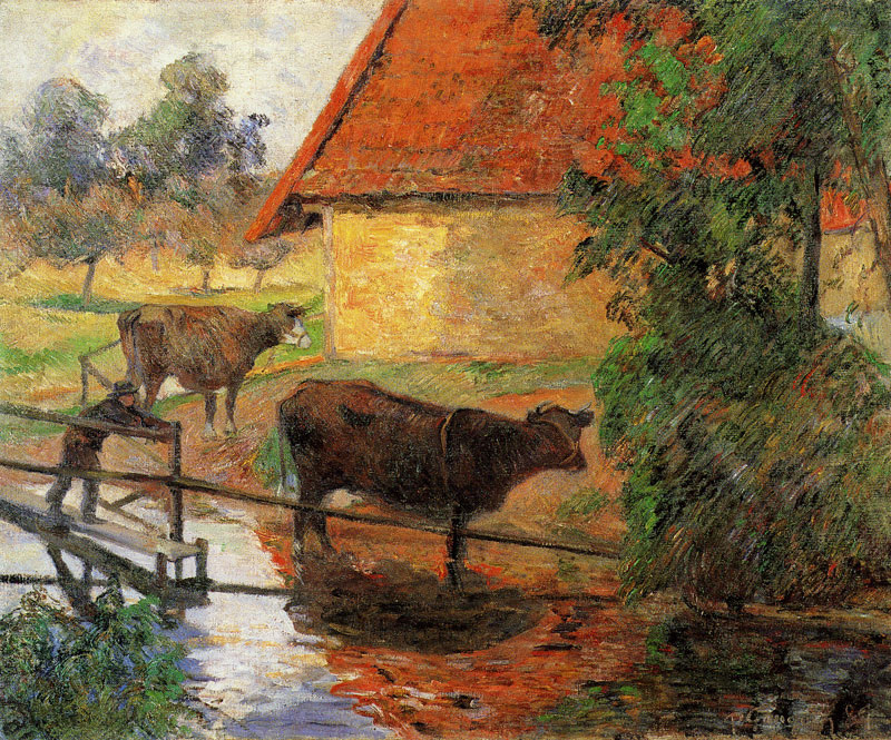 Paul Gauguin "L'Abreuvoir" 1885