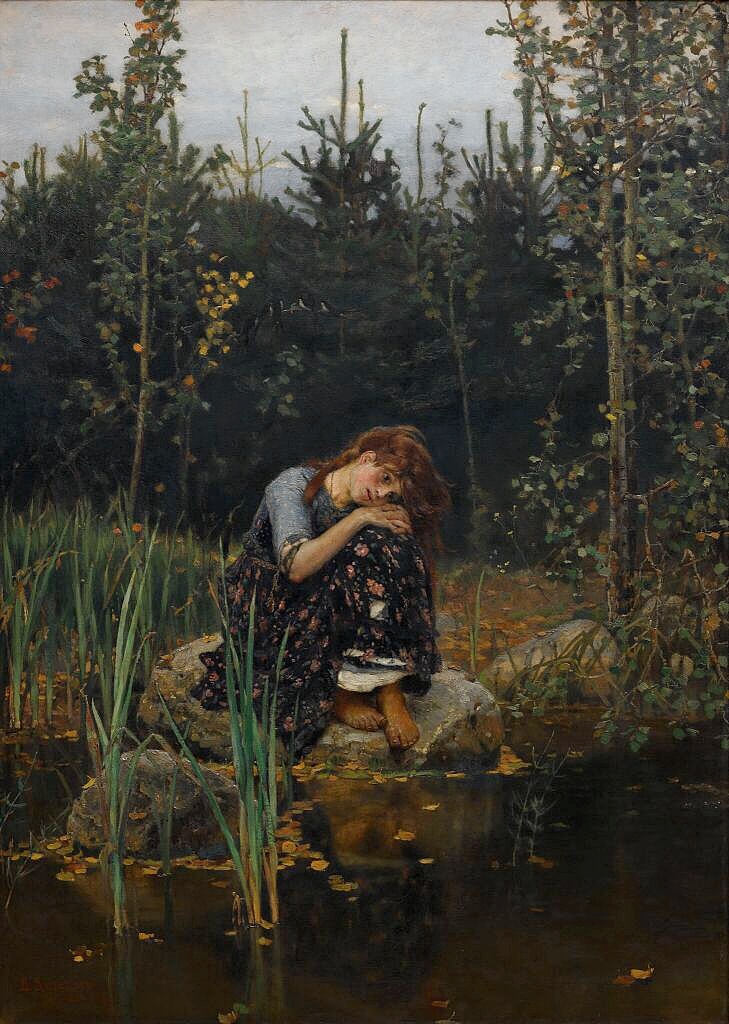 Виктор Васнецов, «Алёнушка», 1881, холст, масло, 173 × 121 см, Государственная Третьяковская галерея, Москва