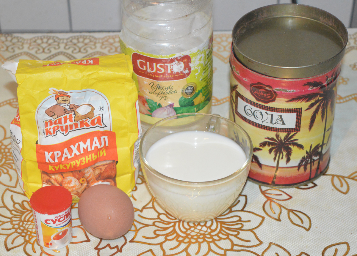 Блины Дюкана с кукурузным крахмалом. Шаг 1.