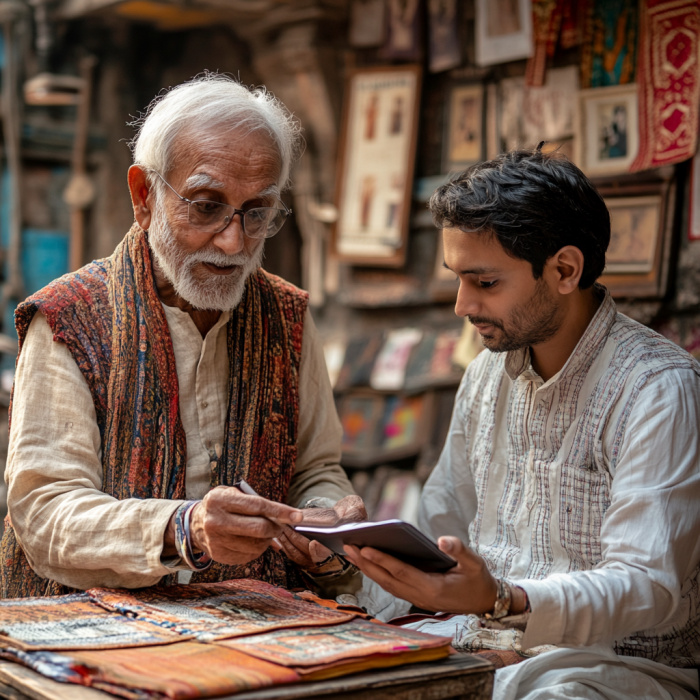 Хранитель историй: когда опыт поколений встречается с цифровыми технологиями. Молодой предприниматель учится у мастера раскрывать аутентичные истории своего бизнеса — первый и самый важный шаг к успешному цифровому сторителлингу.
