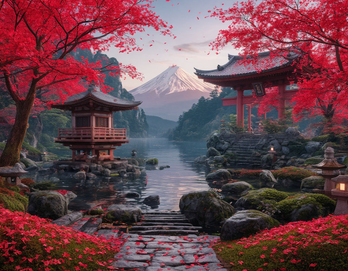 Для красоты Япония, фудзи, где то там гонки)