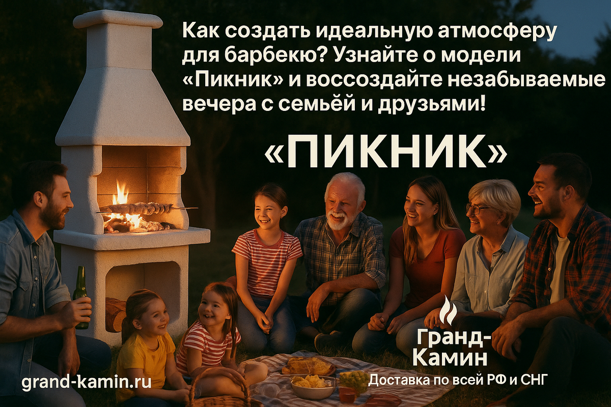    Творите незабываемые семейные традиции с барбекю «Пикник» — секреты идеальной атмосферы для гурманов Kamin