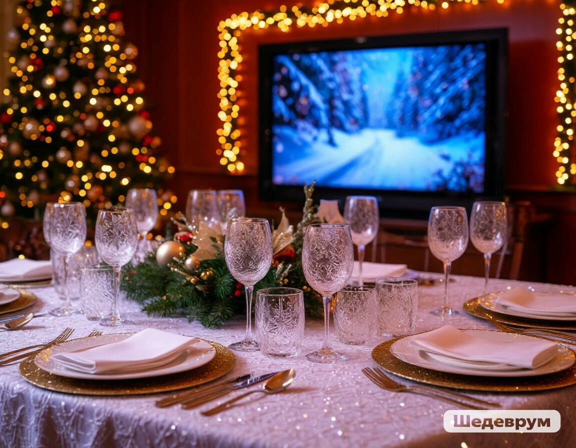 На стол все приготовлено, накрыто. Желания также заготовлены заранее. Рядом лежала молитва, которую всегда прочитываю при бое курантов.