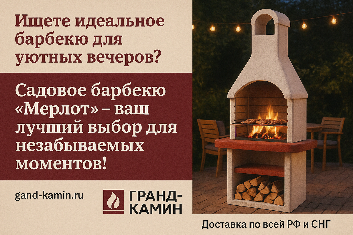    Создайте незабываемые вечера с барбекю «Мерлот»: секреты уютного отдыха на природе Kamin