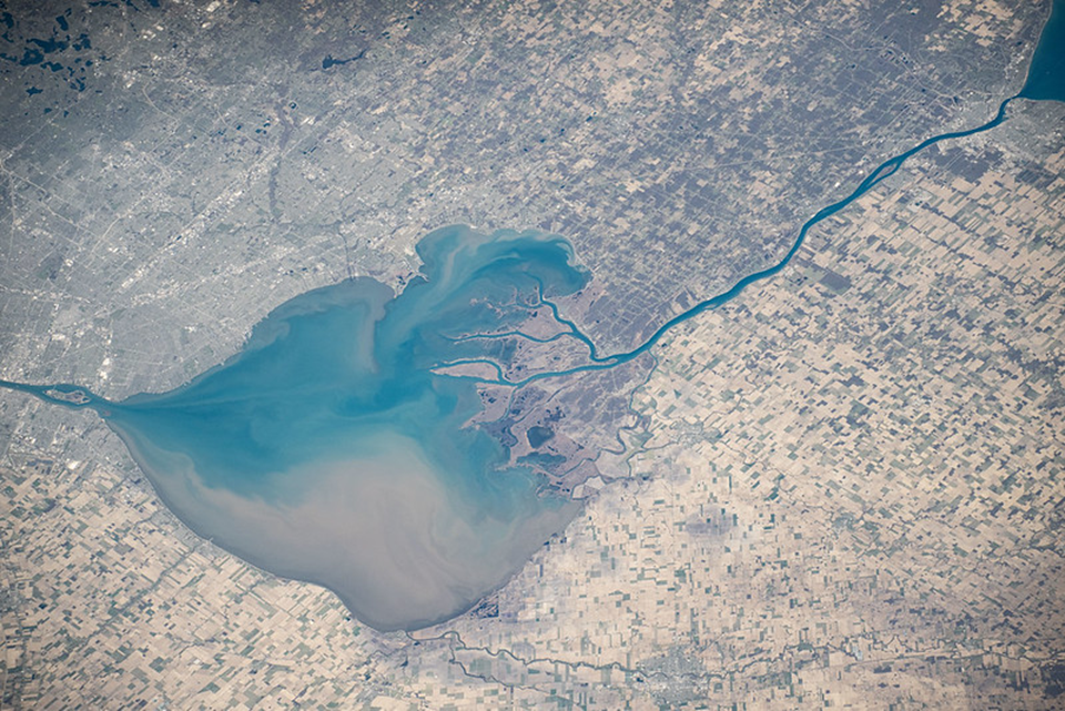 Озеро Клэр в США с борта МКС. Фото: nasa.blog.com
