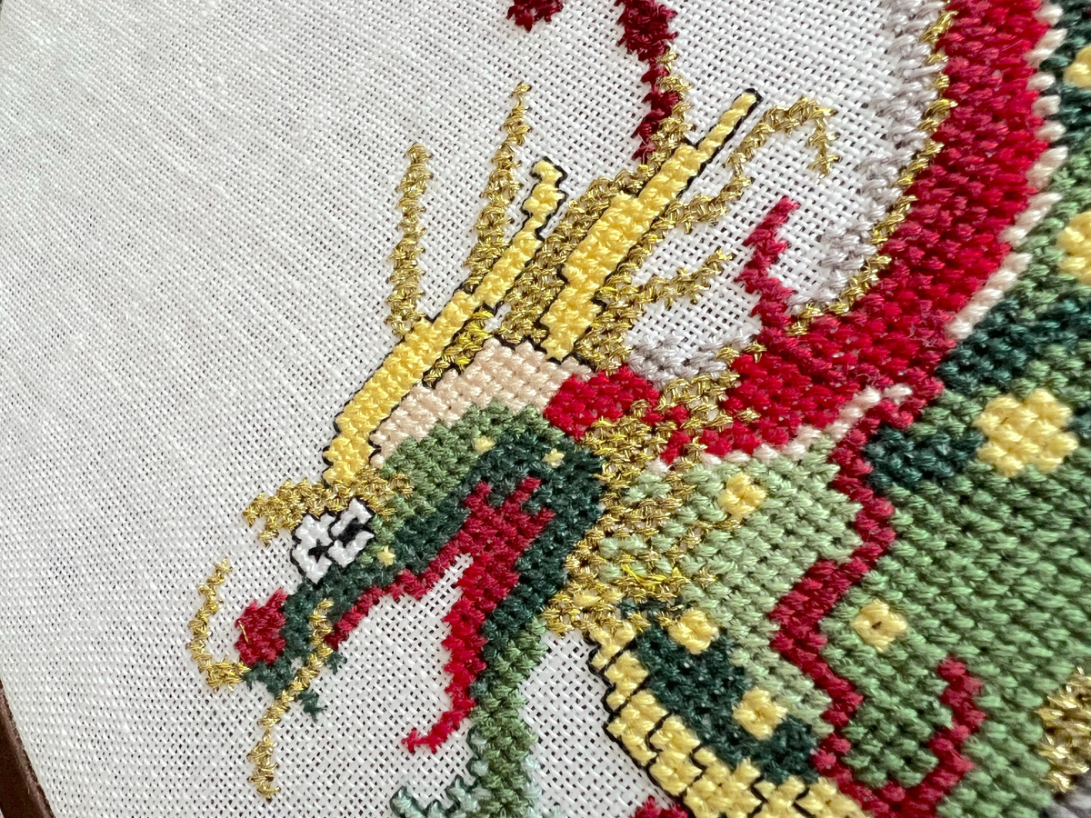 Фрагменты с металликом поближе