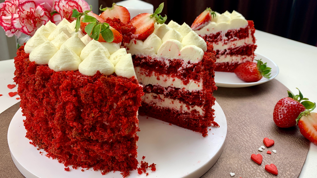 Торт «Красный бархат» - роскошный десерт для особых случаев