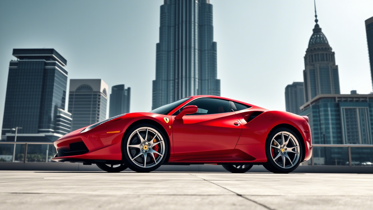 Арендованный автомобиль в Дубае
