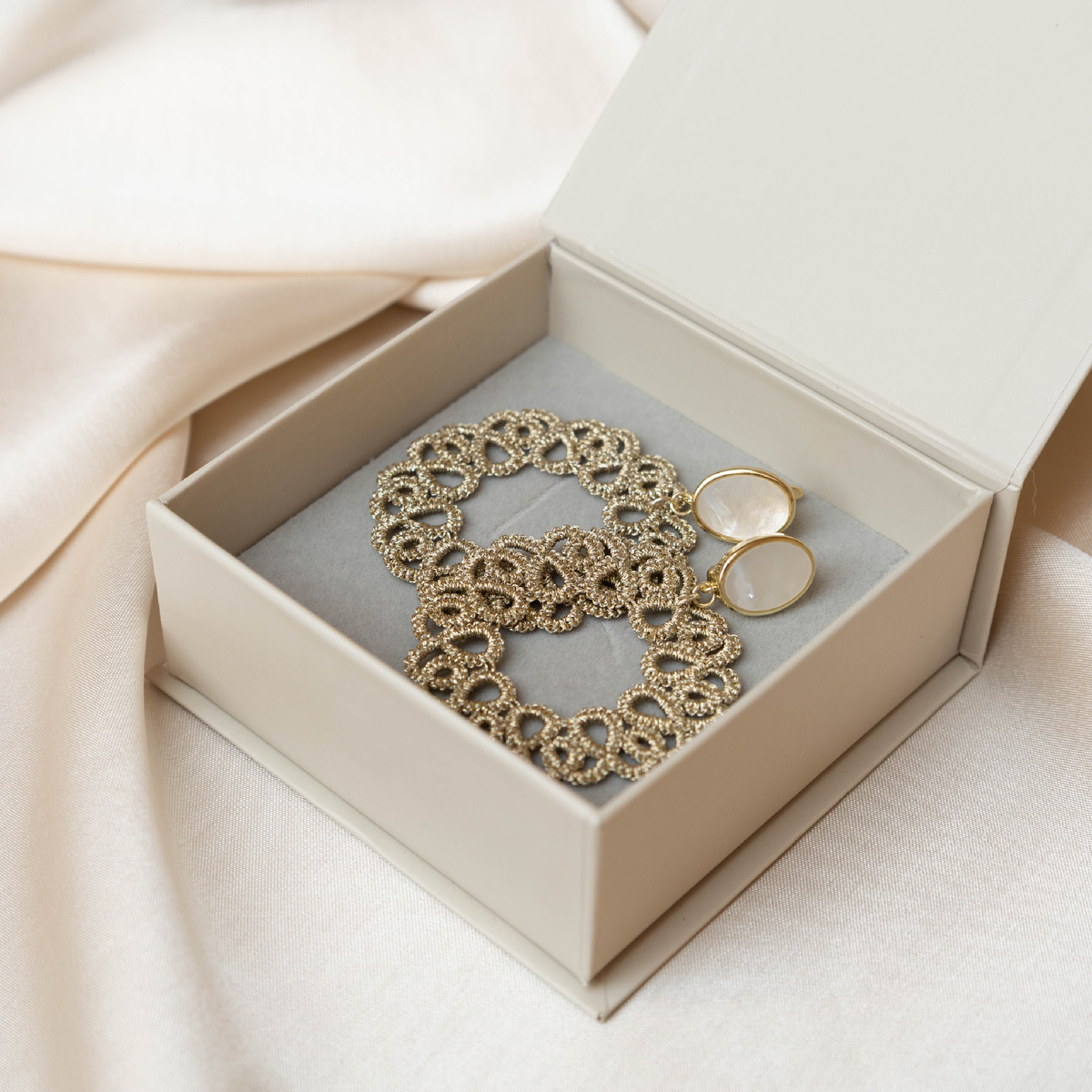 Серьги в технике фриволите. Автор - Анастасия Богданович