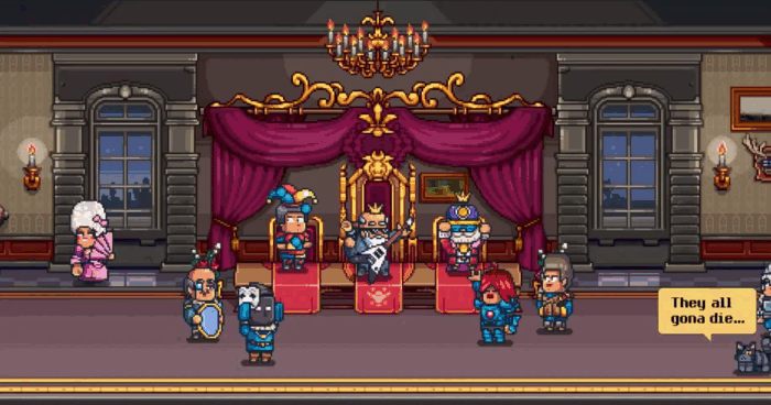 Gif картинка: отрывок из трейлера игры "Swag and Sorcery" (2019)