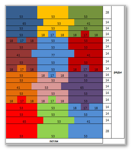 плед Пазлы в технике интарсия схема