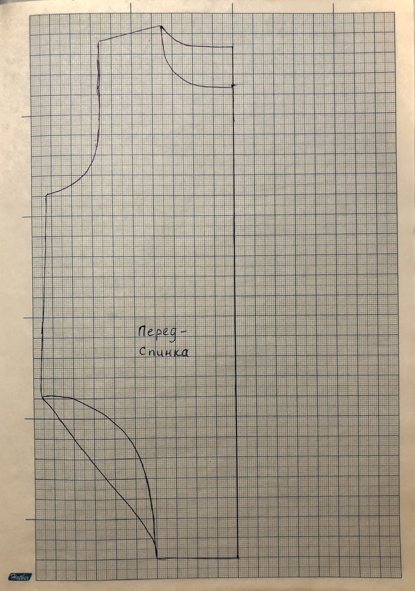 Моя выкройка, по которой я шила боди.