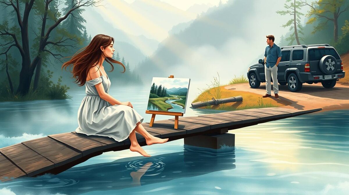 Два взгляда на одну долину: она видела холст для своих акварелей, он — возможность для строительства. Но иногда противоположности не сталкиваются, а дополняют друг друга, создавая нечто совершенно новое.