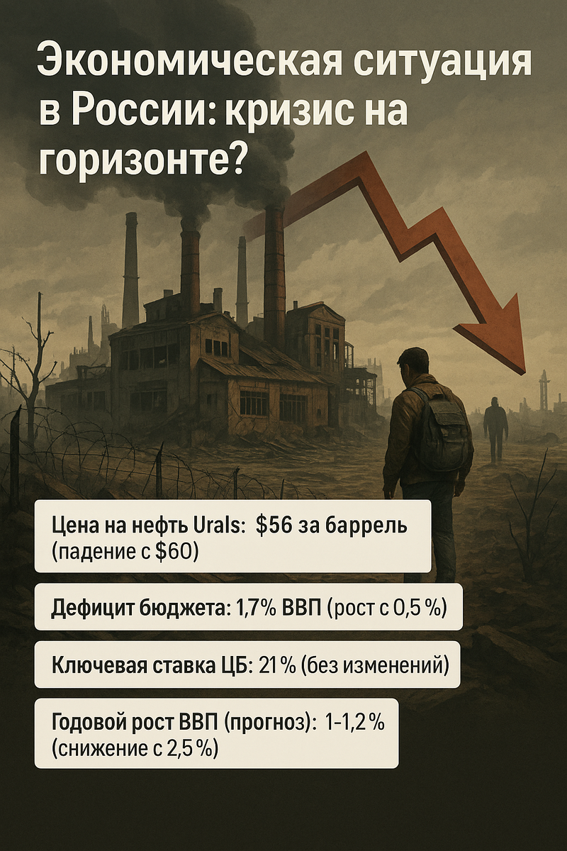 Кризис в экономике России: спад, инфляция.