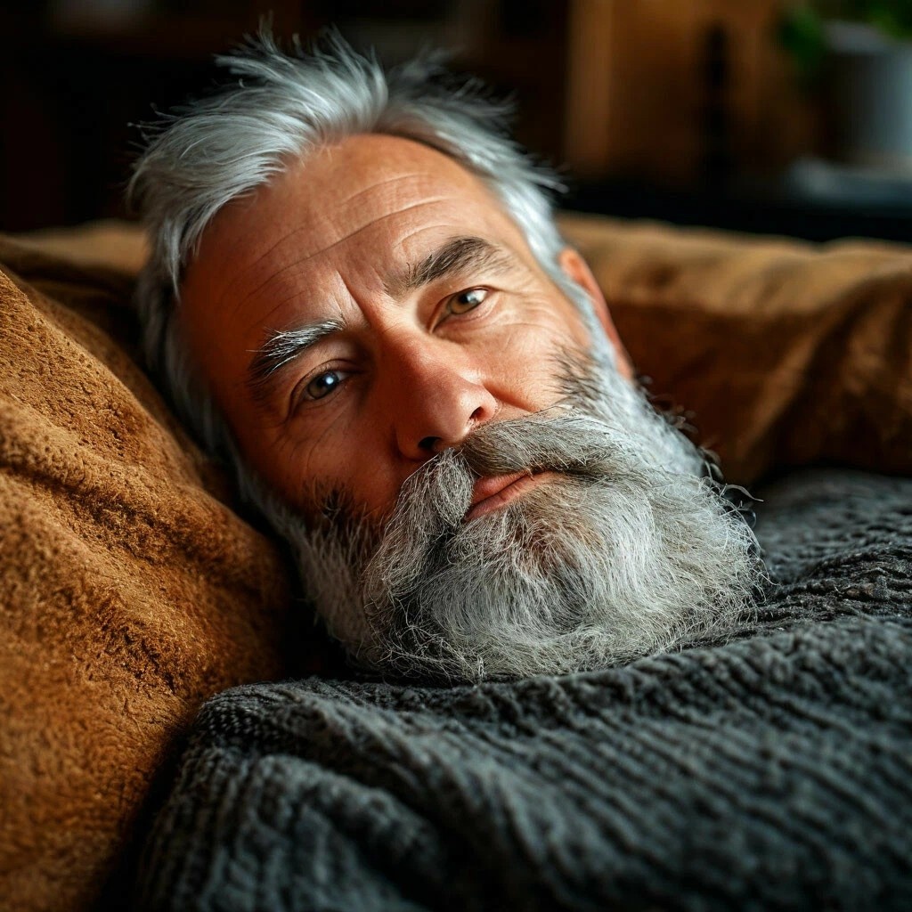 Дядя Паша УХ лежит и размышляет 