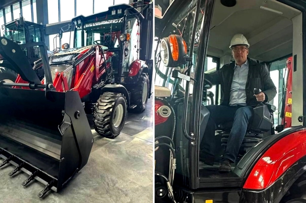 Экскаватор-погрузчик Ростсельмаш BL 810, опытный образец (фото из ТГ, март 2025 года)