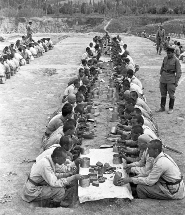    Обед в прифронтовой полосе. / Фото: Ольга Ландер/РИА Новости.