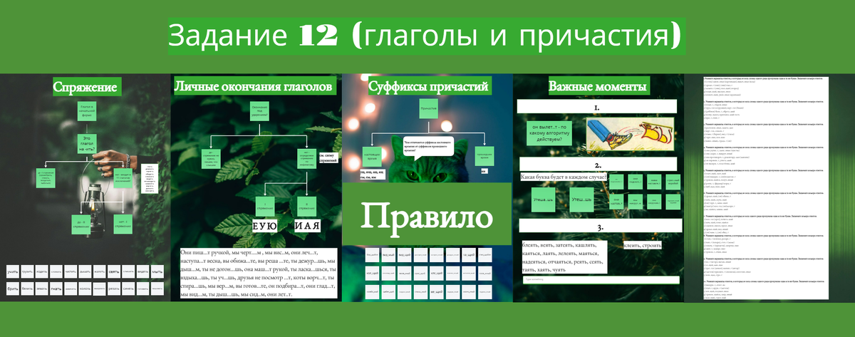 Так выглядит составленное мной занятие по заданию 12 на доске Миро. Теория + отработка, учитывая все нюансы. Если интересно получить этот урок - пишите мне в телеграм.