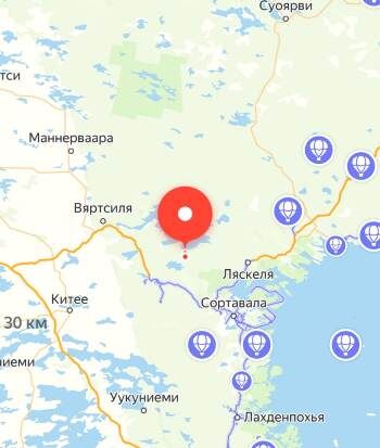 Станция Алалампи Сортавальский район, республика Карелия на карте 
