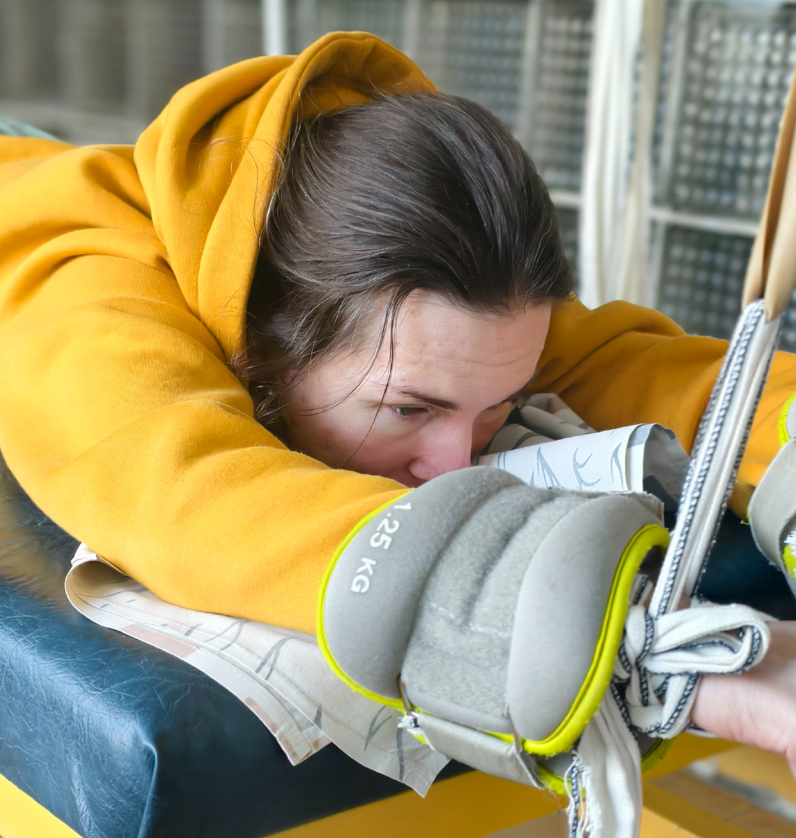 На занятиях лечебной физкультурой