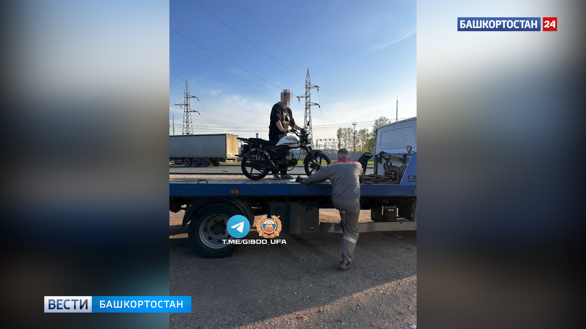    Подростка на мопеде без прав задержали в Уфе полицейские