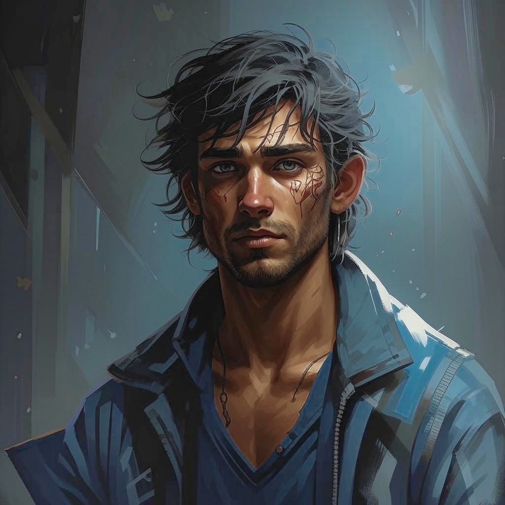 Кровь и рану ИИ отказался рисовать:))