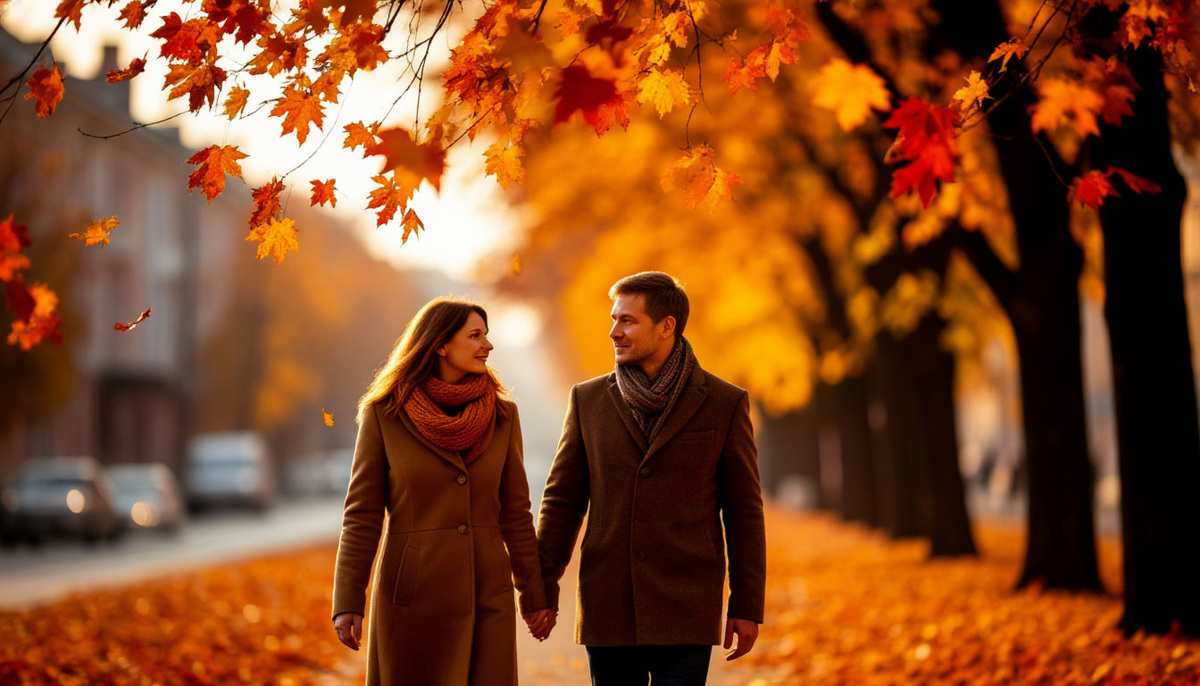 Прогулка  по улице осеннего города