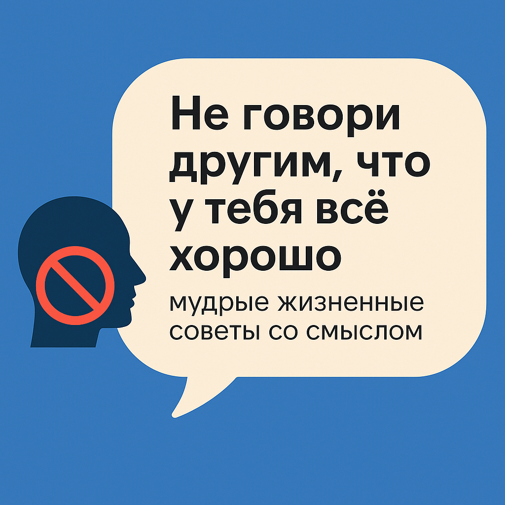 Не говори другим, что у тебя всё хорошо: мудрые жизненные советы со смыслом