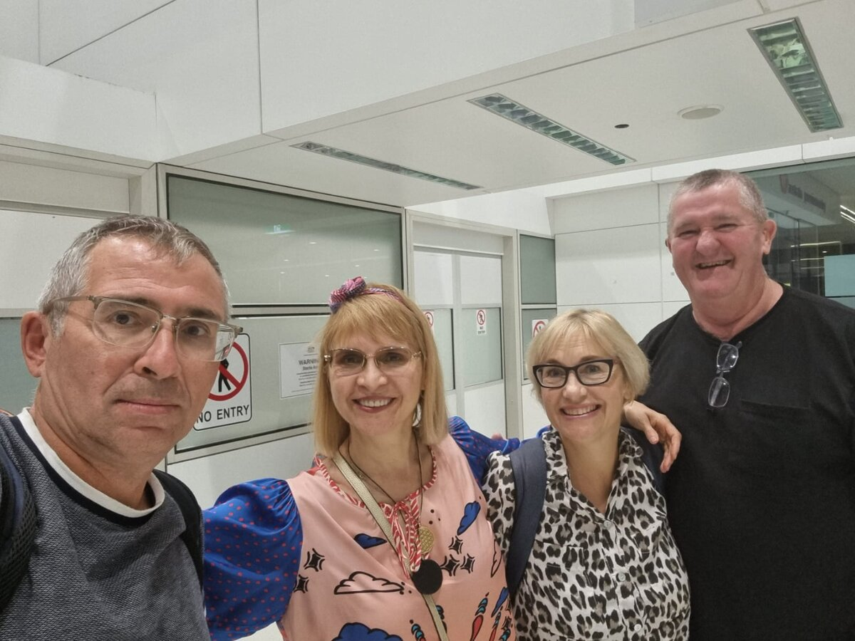 Мой муж, Марина, я и Терри. Брисбен, Австралия