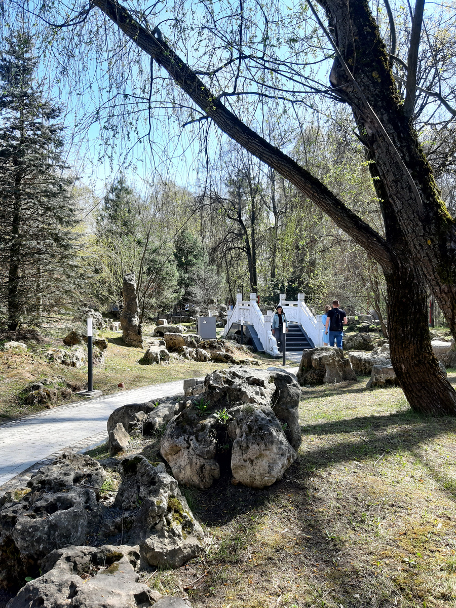 Весна 2025 в парке «Хуаминюан». Живописные дорожки парка. Москва.