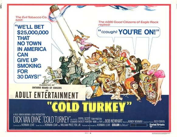 Постер фильма "Cold Turkey" 1971 г. С Диком Ван Дайком в главной роли.