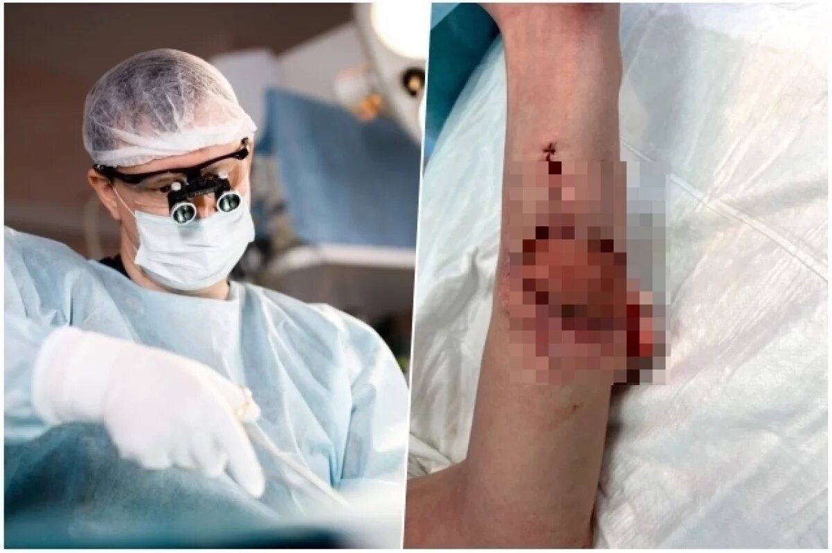    Новосибирские хирурги спасают руку бойца СВО после атаки дрона