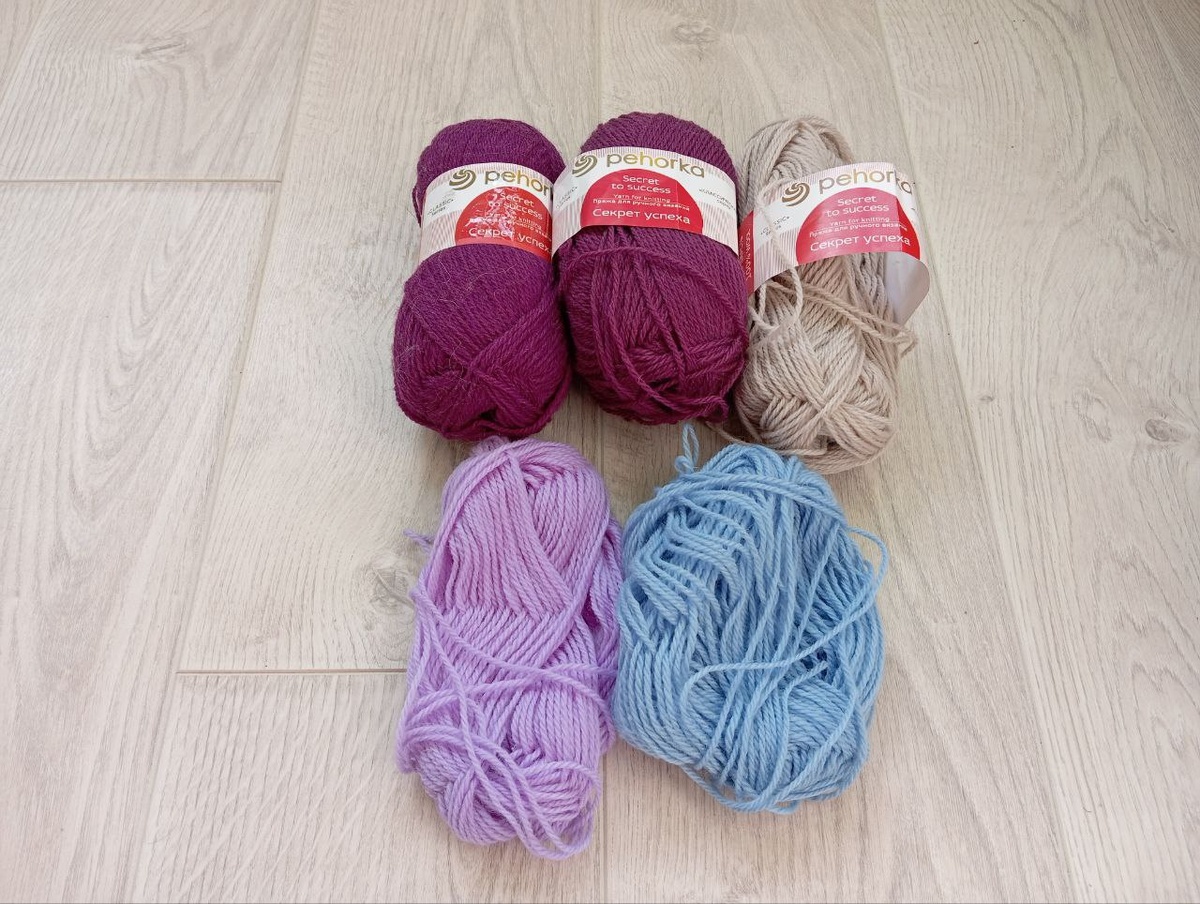 пряжа пехорка Секрет успеха 100% шерсть.