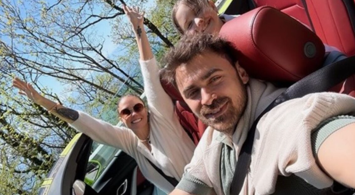 Агата с дочкой Мией и Петром Дранга