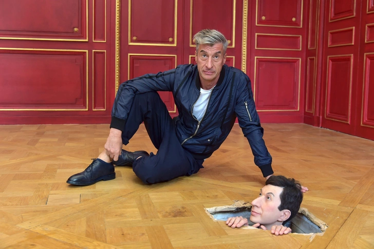 Маурицио Каттелан на открытии своей выставки «Не бойся любви» в Париже в 2016 году.