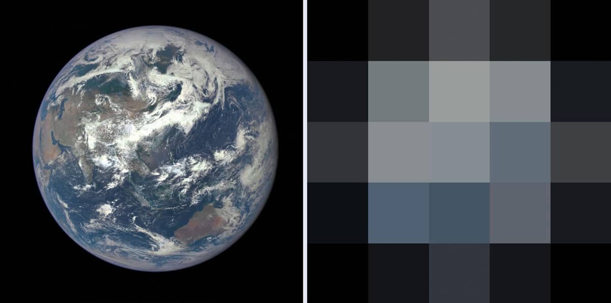 1 Земля для нас и для них Четкие изображения Земли не так распространены, как вы могли бы подумать. Фактически, только с 2015 года мы смогли увидеть всю нашу планету в одном кадре, после запуска NASA Deep Space Climate Observatory (DSCOVR). 