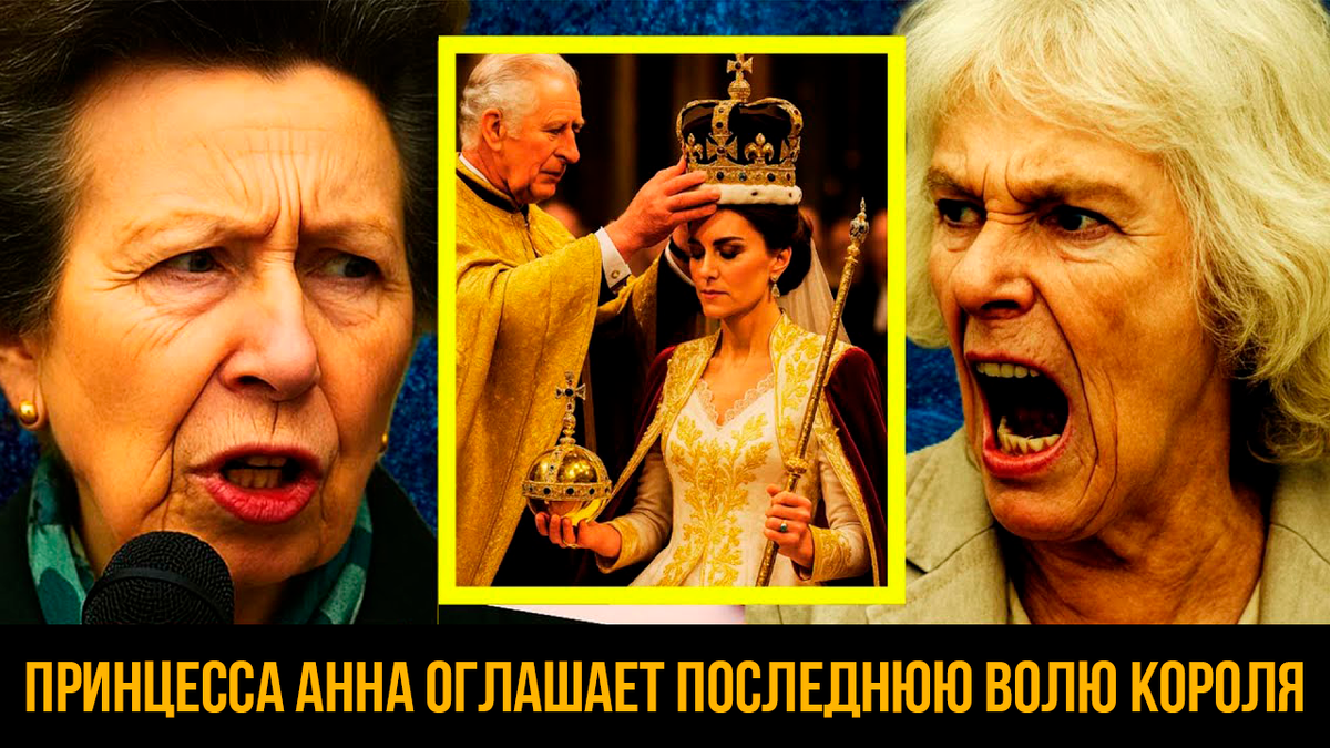 Принцесса Анна оглашает последнюю волю короля: Камилла лишается наследства, а Карл III возвращает активы и передает трон принцу Уильяму