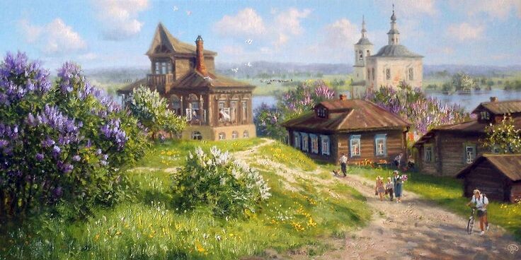 Владимир Жданов. Деревня. Изображение из открытых источников.