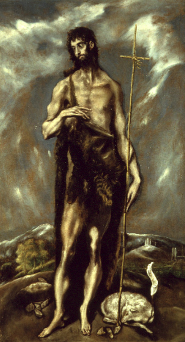 Рис. 2. Картина Эль Греко (Доменикоса Теотокопулоса) «Святой Иоанн» («San Juan Bautista», 1600 гг.). Музей изящных искусств Валенсии. Валенсия, Испания 