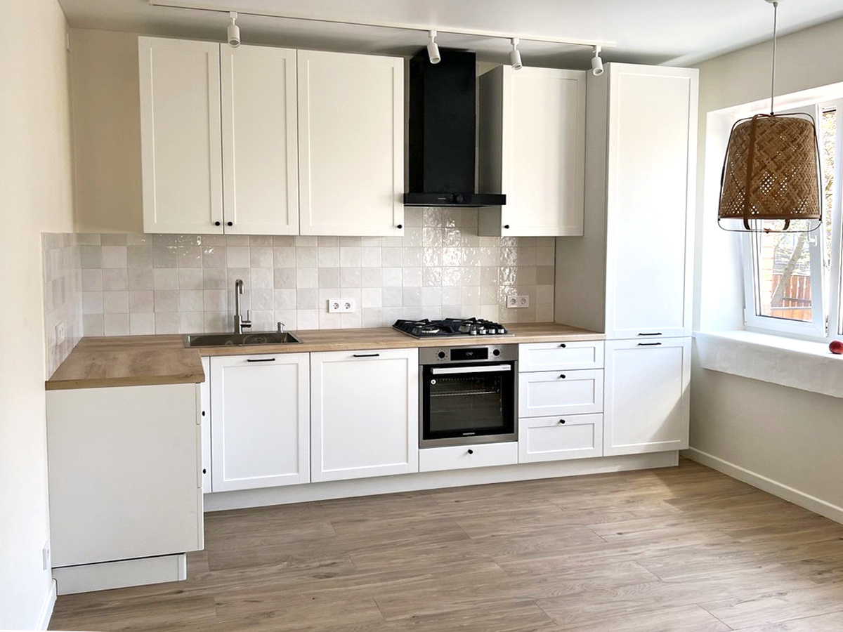 Выполненный проект кухни в скандинавском стиле, кухня Сканди, Verno