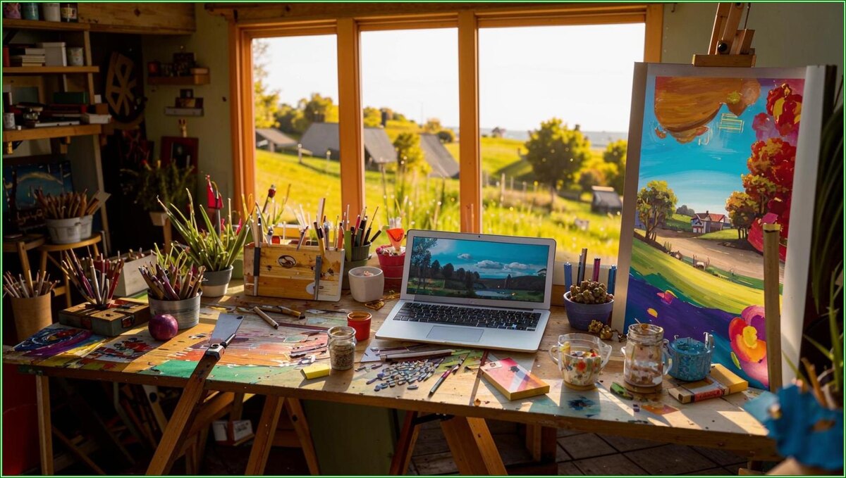 Рабочее место Марьи...