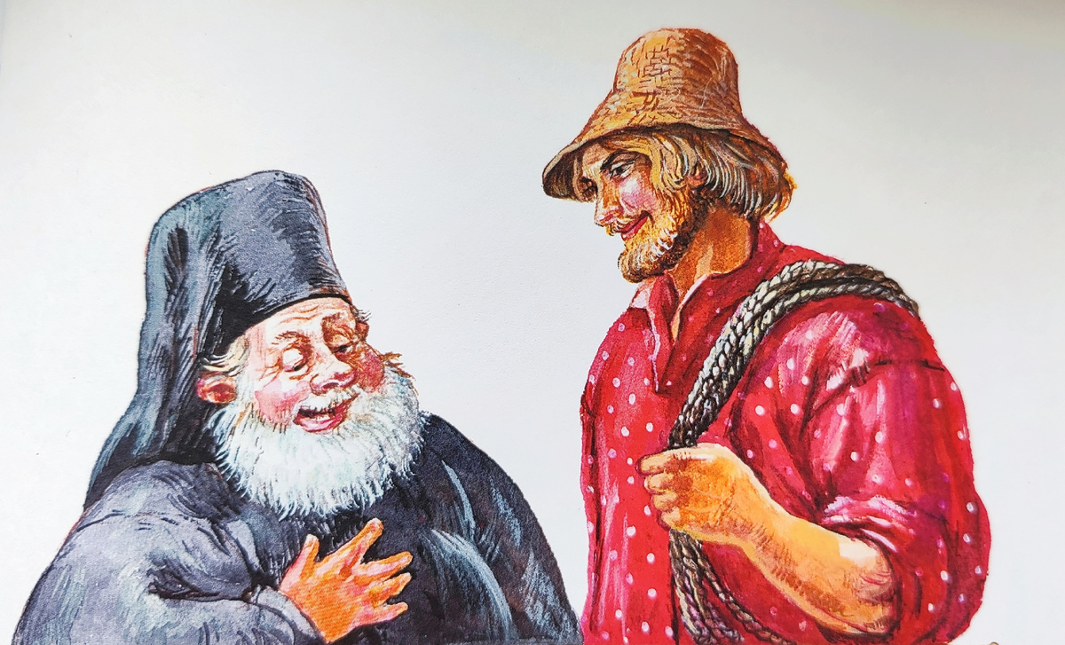 Поп и работник его Балда. Художник Анна Власова. 