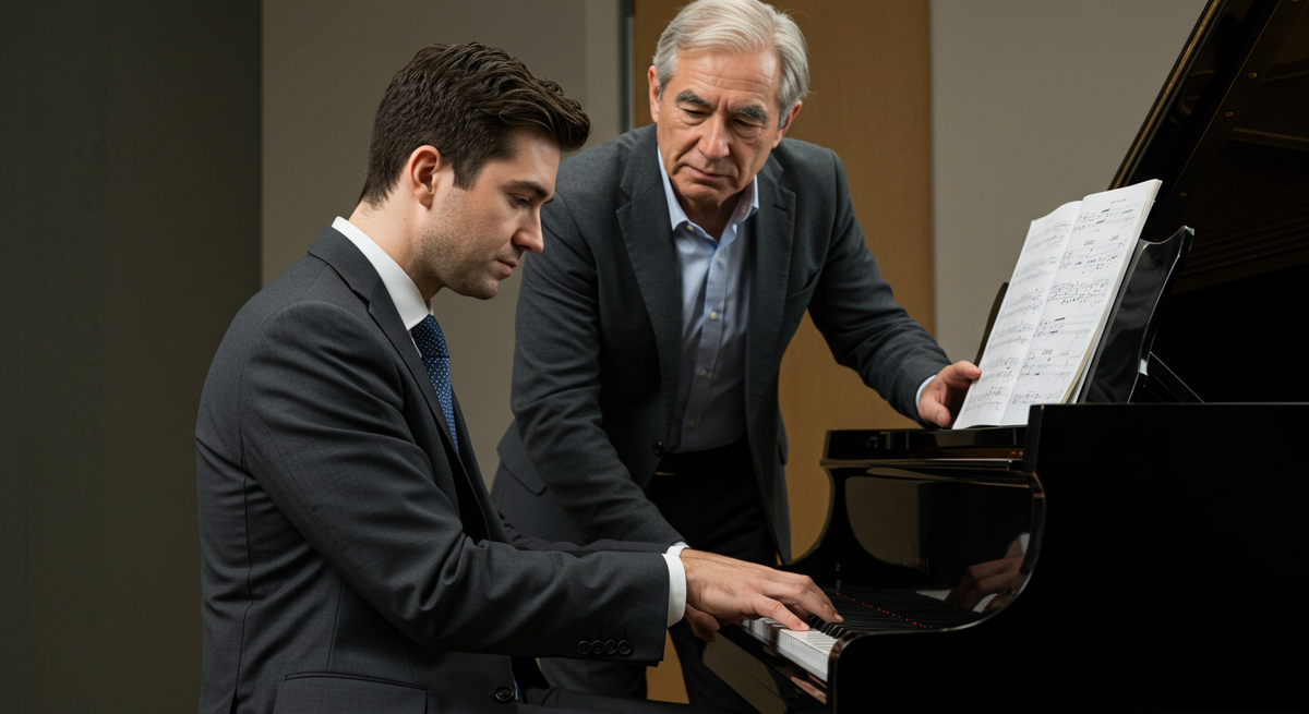 Я сел за рояль. Положил руки на клавиши. И... ничего. Пальцы не слушались. 