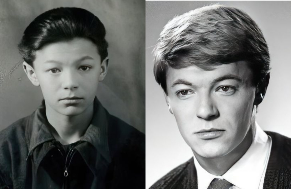 на фото Александр Збруев в детстве и юности