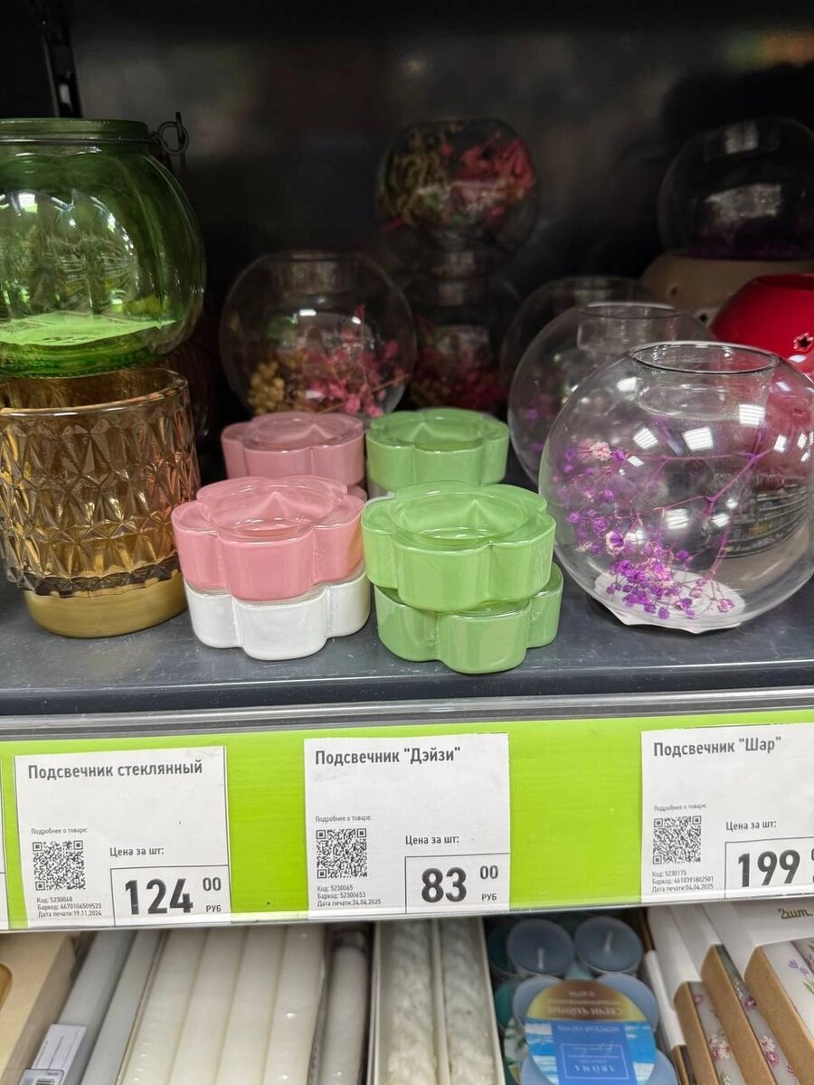 Подсвечник Дейзи в Фикс Прайсе