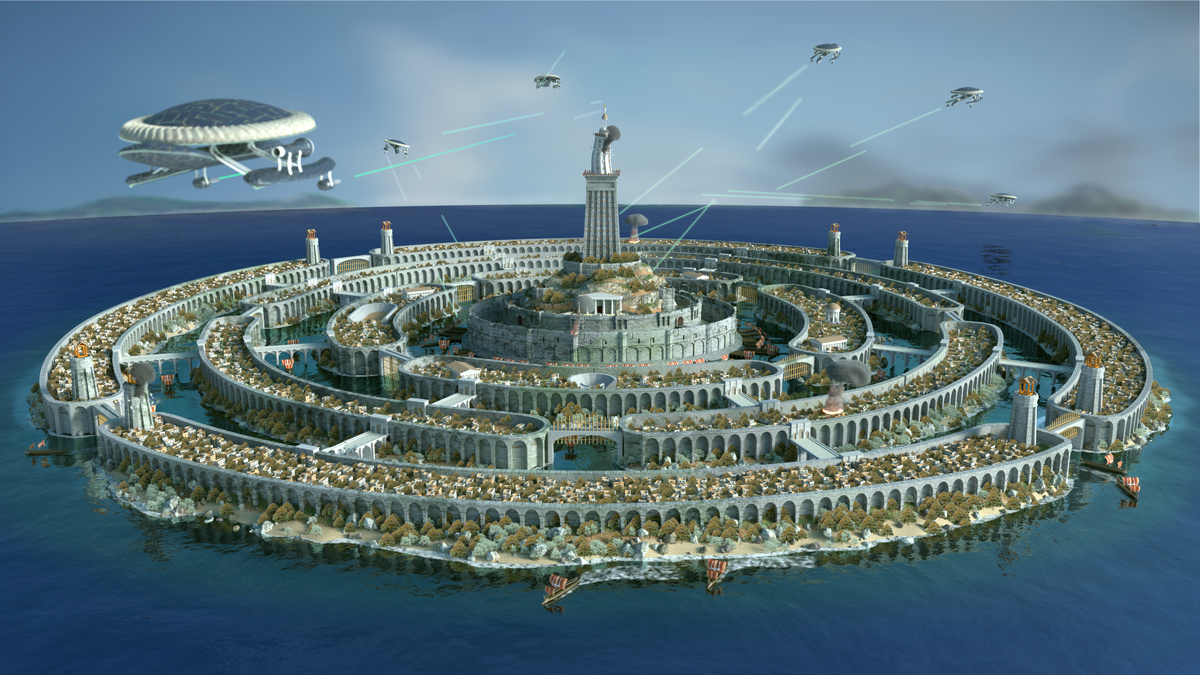 Возможно так выглядел один из островов Атлантиды