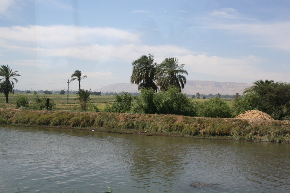 Река Нил по дороге в Луксор