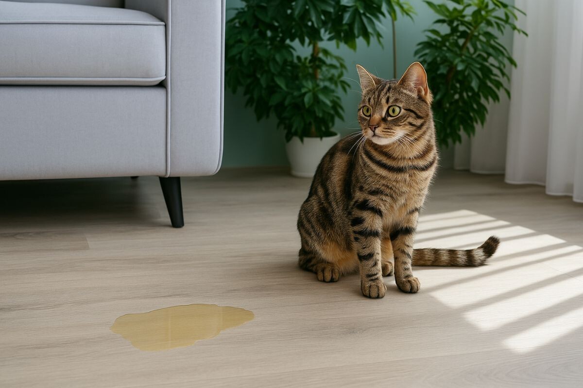 Кот сходил мимо лотка 