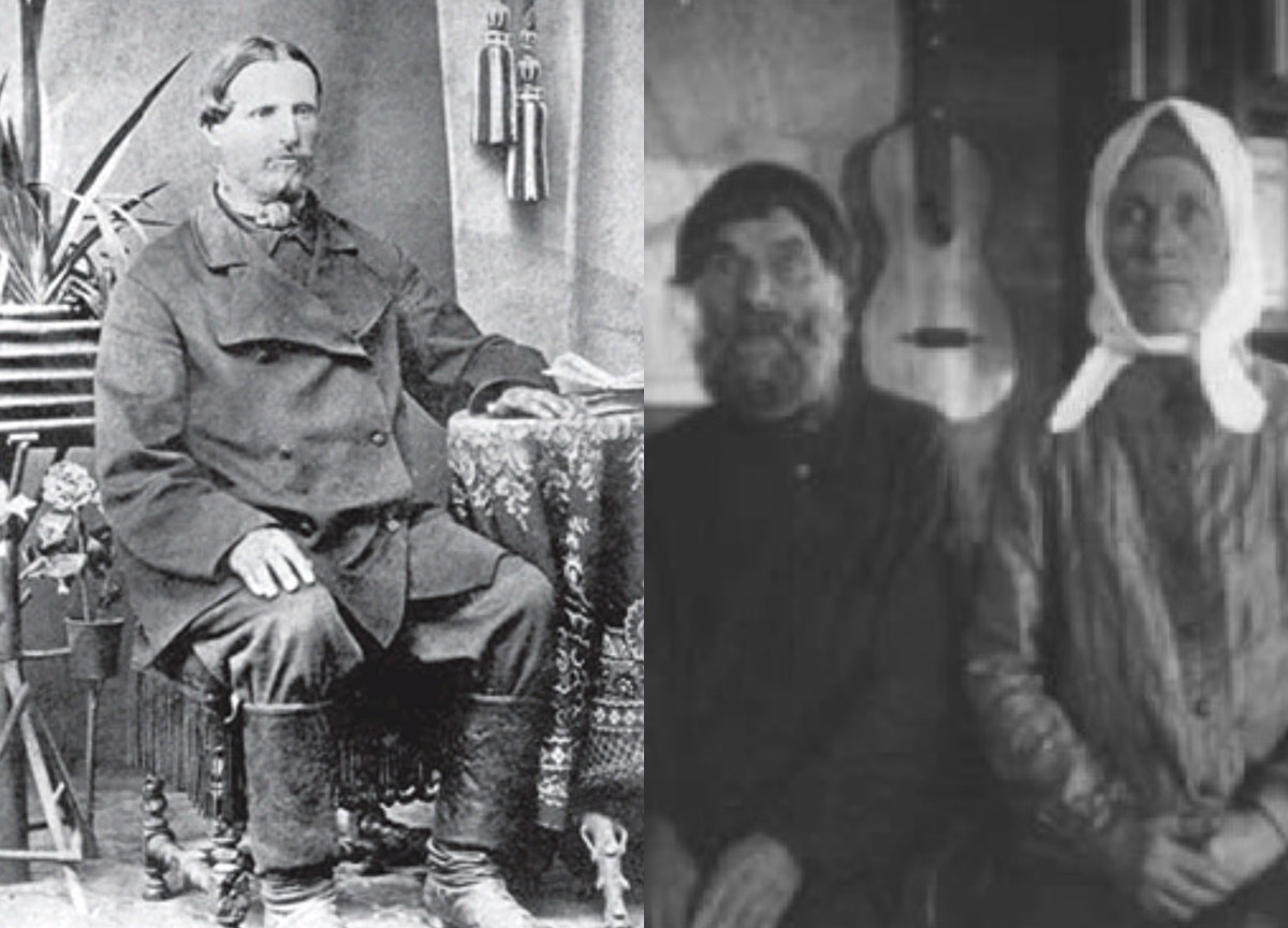 Федор Титов с женой, дедушка и бабушка Сергея Есенина