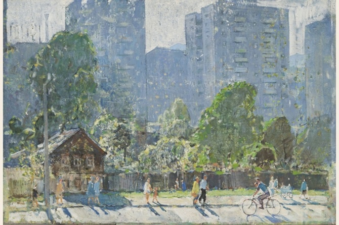 Вячеслав Фёдоров. Родной город. Холст, масло. Ивановский областной художественный музей